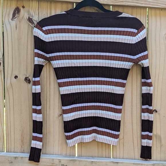 Striped Nine West Fitted Sweater - Picture 2 of 6